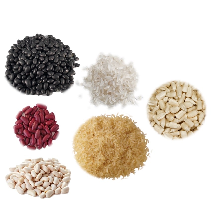 granos frijol arroz maiz